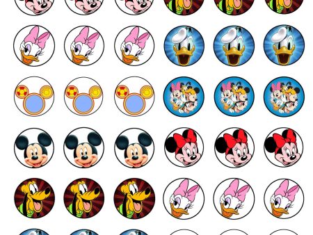 Mickey Mouse and Friends  Minnie Mouse Daisy Duck Donald Duck and Goofy Edible Cupcake Topper Images ABPID03192 Cheap