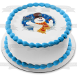 Frosty the Snowman Snowflakes and a Magic Hat Christmas Edible Cake Topper Image ABPID03369 For Discount