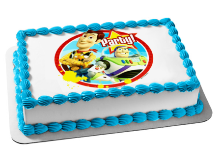 Toy Story 3 Woody and Buzz Lightyear Party Edible Cake Topper Image ABPID03232 Hot on Sale