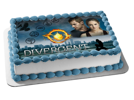 Dauntless the Brave Divergent Factions Tris Prior and Tobias Eaton Edible Cake Topper Image ABPID03461 Online