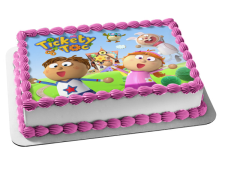 Tickety Toc Tommy Tallulah Hopparoo and Tooteroo Edible Cake Topper Image ABPID03446 Sale