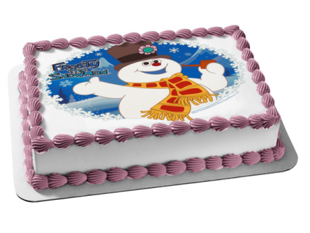 Frosty the Snowman Snowflakes and a Magic Hat Christmas Edible Cake Topper Image ABPID03369 For Discount