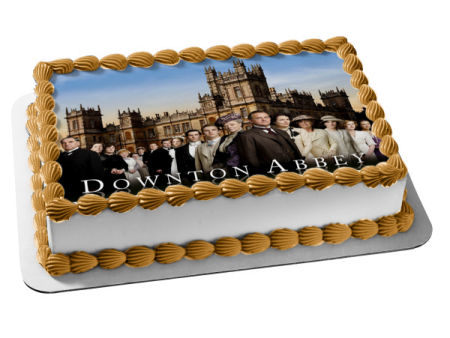 Downtown Abbey Highclere Castle Robert Crawley and Edith Pelham Edible Cake Topper Image ABPID03310 Online now