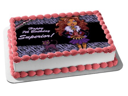 Monster High Clawdeen Wolf and Acat Edible Cake Topper Image ABPID03293 Discount