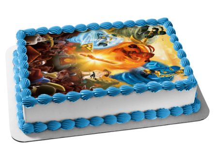 LEGO  Ninjago Ninjas Master Wu Zane Cole and Jay Edible Cake Topper Image ABPID03244 on Sale