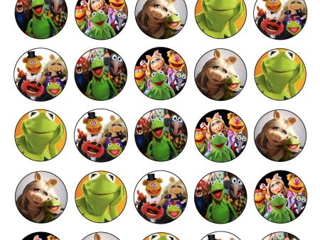 The Muppets Kermit Miss Piggy Animal Gonzo and Fozzy Bear Edible Cupcake Topper Images ABPID03460 For Sale