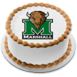 Marshall University Thundering Herd Logo Sports with a  Buffalo Edible Cake Topper Image ABPID03385 Discount