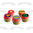 Superhero Logo Superman Batman the Flash Wonder Woman and Green Lantern Edible Cupcake Topper Images ABPID03442 Sale