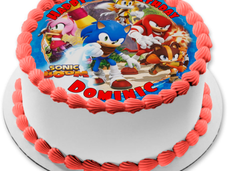 Sonic the Hedgehog Boom Amy Rose and Knuckles the Echidna Edible Cake Topper Image ABPID03353 Online Hot Sale