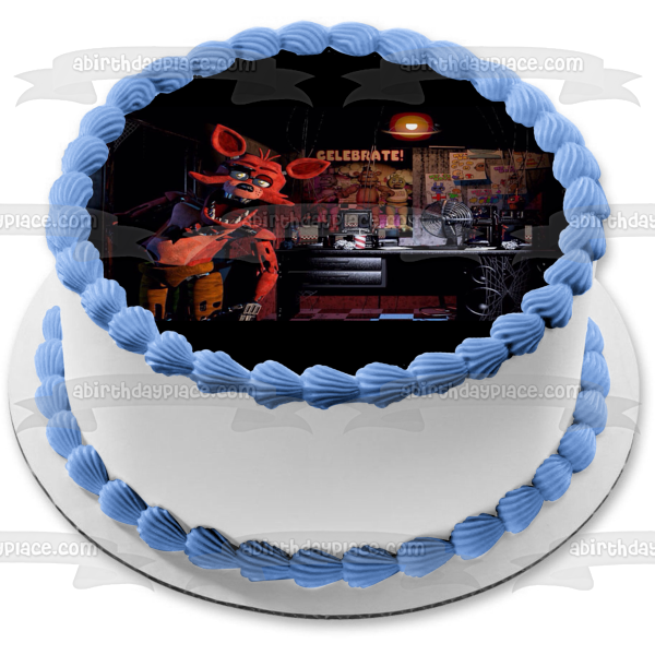 Five Nights at Freddy s Freddy Fazbear s Pizza Edible Cake Topper Image ABPID03412 on Sale