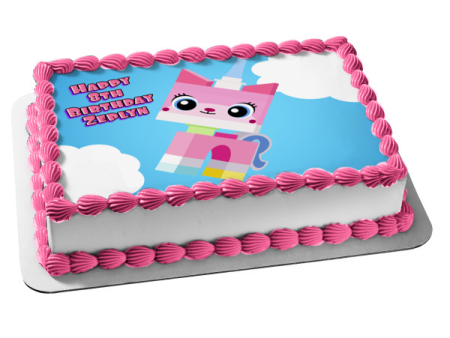 LEGO Princess Unikitty Clouds Kawaii Edible Cake Topper Image ABPID03178 Online Sale