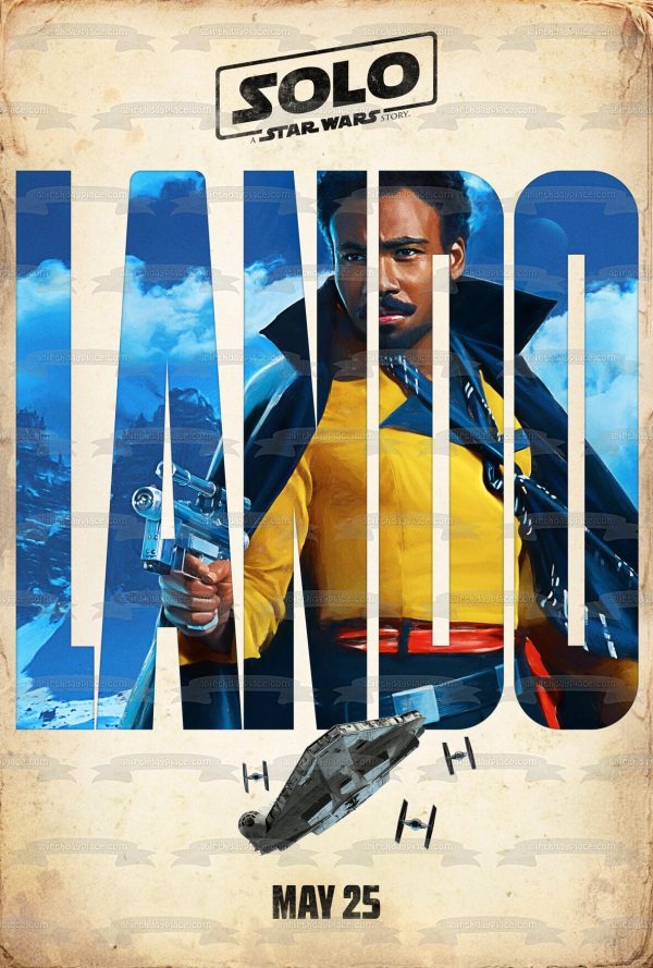 A Star Wars Story Solo Lando Edible Cake Topper Image ABPID01816 Online now