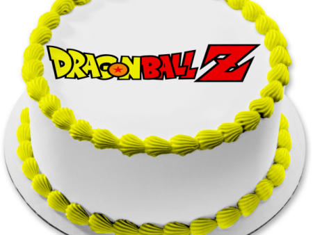 Dragon Ball Z Logo Yellow and Red Edible Cake Topper Image ABPID00955 Online now