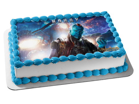 Guardians of the Galaxy Yondu and a Spaceship In the Background Edible Cake Topper Image ABPID01720 Online Hot Sale