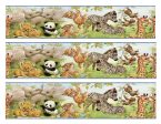 Baby Jungle Animals Panda Bear Zebra Giraffe Monkeys Tigers and Elephants Edible Cake Topper Image Strips ABPID01712 Fashion