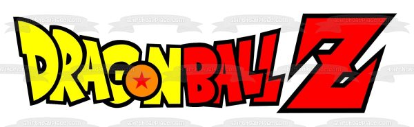 Dragon Ball Z Logo Yellow and Red Edible Cake Topper Image ABPID00955 Online now