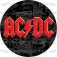 AC DC Red Logo Newspaper Background Edible Cake Topper Image ABPID01097 Online now