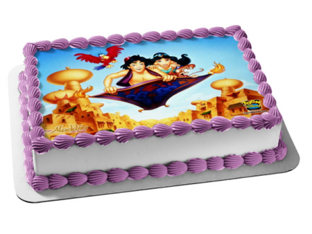 Aladdin Princess Jasmine Abu and Iago Edible Cake Topper Image ABPID01866 Hot on Sale