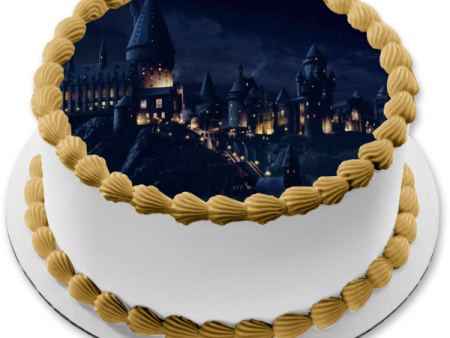 Harry Potter Hogwarts Castle School of Wizarding Edible Cake Topper Image ABPID03018 Cheap