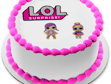 LOL. Surprise Logo Sis Swing and Super Bb Edible Cake Topper Image ABPID01430 Online Sale