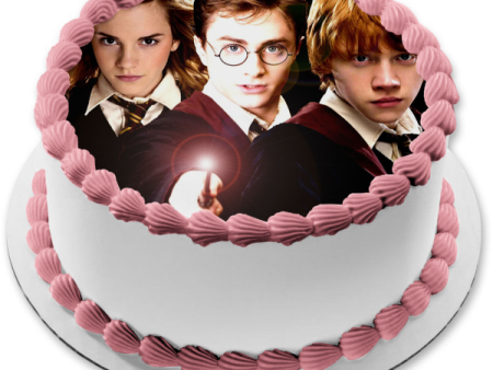 Harry Potter Hermione Granger and Ron Weasley Edible Cake Topper Image ABPID03022 Discount