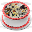 Wassily Kandinsky Transverse Line Painting Edible Cake Topper Image ABPID01762 For Sale