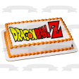 Dragon Ball Z Logo Yellow and Red Edible Cake Topper Image ABPID00955 Online now