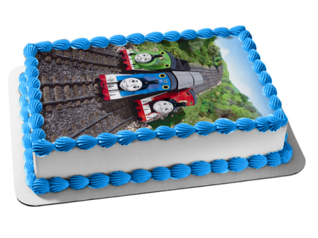 Thomas and Friends James Percy and Thomas the Tank Edible Cake Topper Image ABPID01523 For Discount