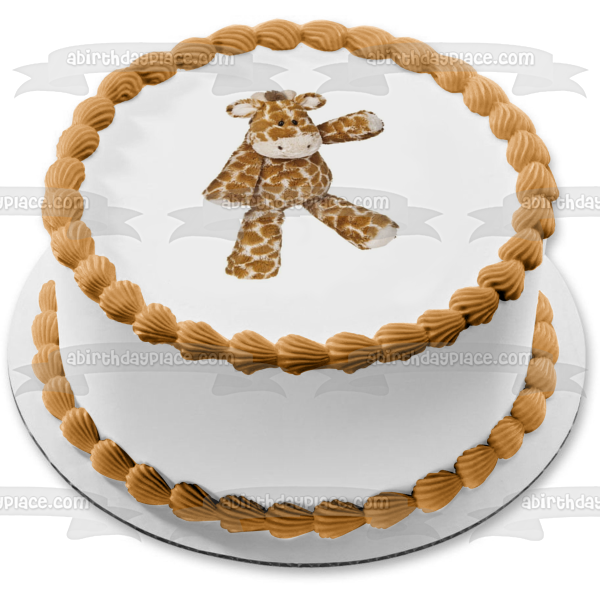 Baby Giraffe Stuffed Animal Edible Cake Topper Image ABPID01186 Online Hot Sale