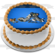 Tom and Jerry Chasing with a Vaccuum and a Blue Background Edible Cake Topper Image ABPID01405 Discount