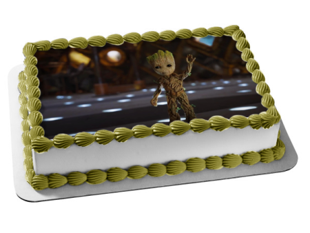 Groot Waving Edible Cake Topper Image ABPID00978 Online now