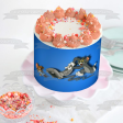 Tom and Jerry Chasing with a Vaccuum and a Blue Background Edible Cake Topper Image ABPID01405 Discount