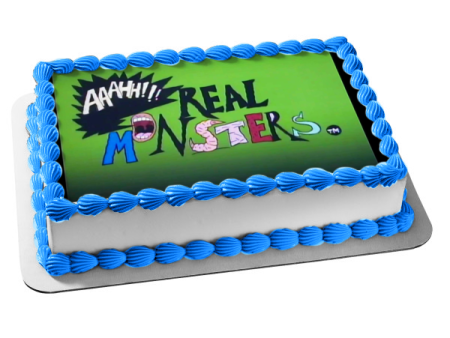 Aaahh!!! Real Monsters Logo Edible Cake Topper Image ABPID01471 For Cheap