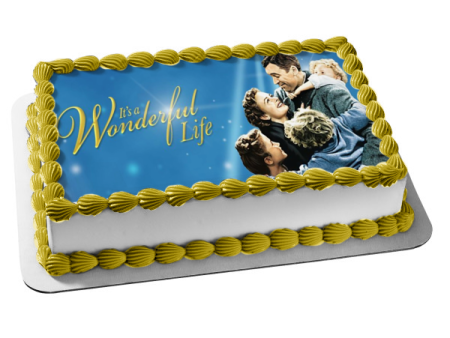 It s a Wonderful Life George Bailey Mary Hatch and Zuzu Bailey Edible Cake Topper Image ABPID01353 Online Hot Sale