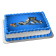 Tom and Jerry Chasing with a Vaccuum and a Blue Background Edible Cake Topper Image ABPID01405 Discount