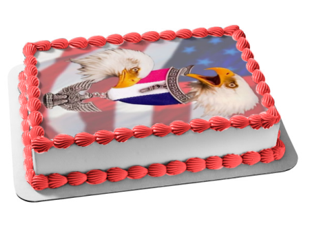 Eagle Scout Court of Honor American Flags Edible Cake Topper Image ABPID01679 Online