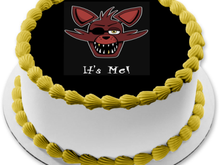 Five Nights at Freddy s Foxy It s Me Eye Patch Black Background Edible Cake Topper Image ABPID01240 Online Sale