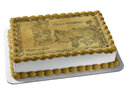 Game of Thrones Map Westeros and Essos Edible Cake Topper Image ABPID01226 Online Hot Sale