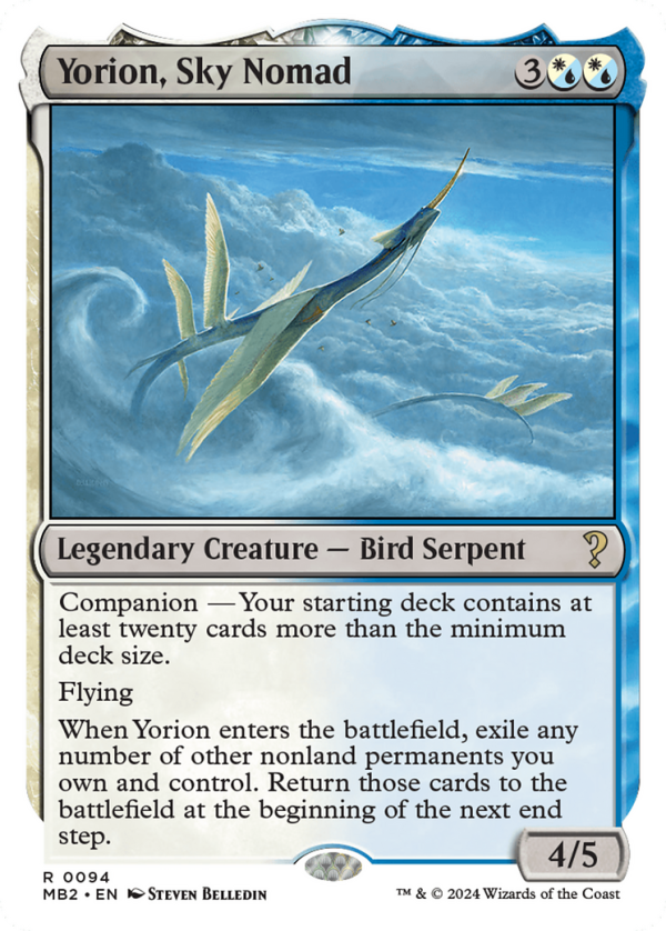 Yorion, Sky Nomad (White Border) [Mystery Booster 2] For Cheap