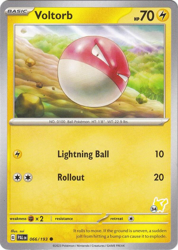 Voltorb (066 193) (Pikachu Stamp #34) [Battle Academy 2024] For Discount