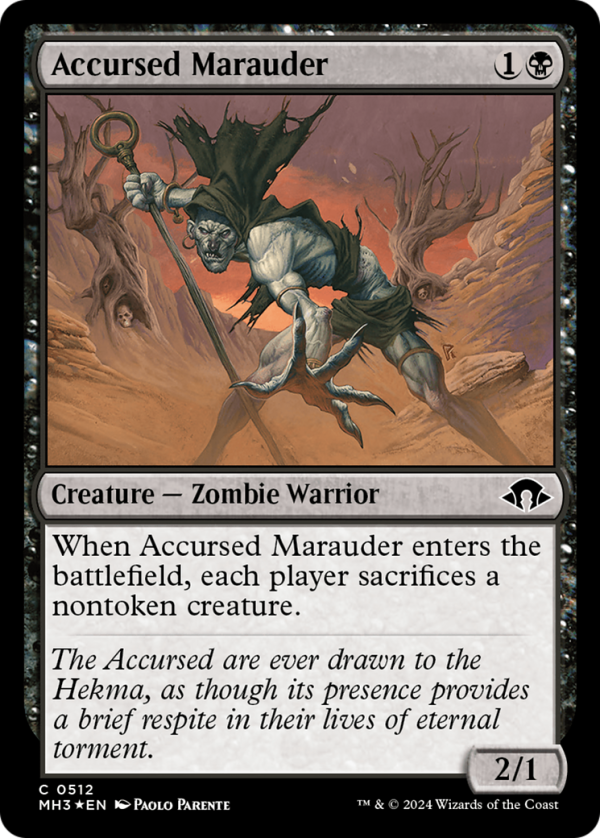 Accursed Marauder (Ripple Foil) [Modern Horizons 3] For Cheap