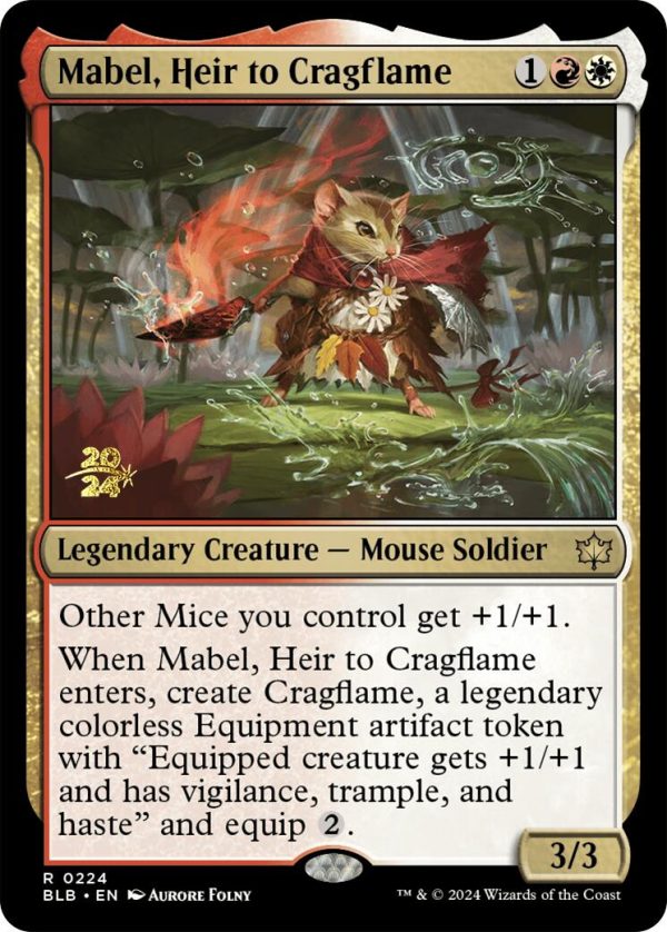 Mabel, Heir to Cragflame [Bloomburrow Prerelease Promos] For Cheap